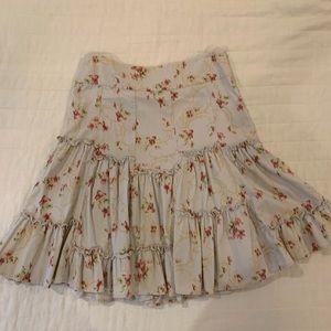 Anthropologie Odille Corduroy Ruffle Skirt size 6